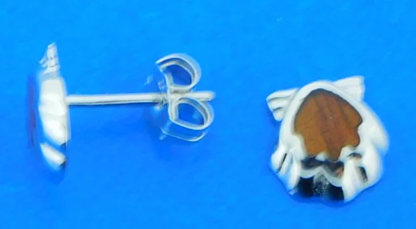 sterling silver scallop shell earrings