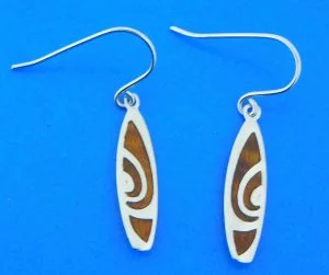 sterling silver surfboard earrings