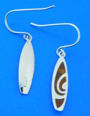 sterling silver surfboard earrings