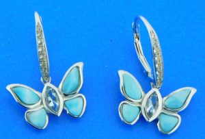 sterling silver alamea butterfly earrings