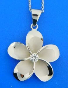 sterling silver alamea plumeria pendant