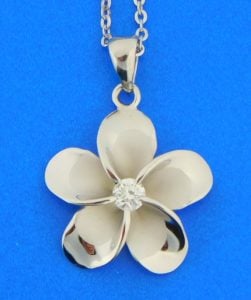 sterling silver alamea plumeria pendant