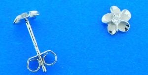 sterling silver alamea plumeria post earrings