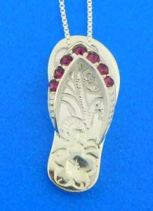 sterling silver alamea flip flop pendant