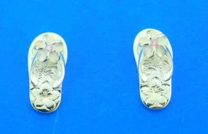 sterling silver flip flop post earrings