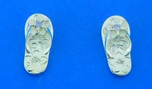 sterling silver flip flop earrings