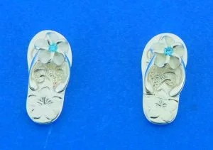 sterling silver flip flop post earrings