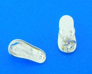 sterling silver flip flop post earrings