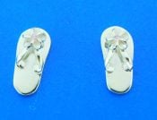 sterling silver flip flop earrings