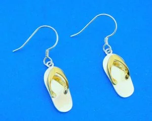 sterling silver flip flop dangle earrings