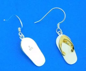 sterling silver flip flop dangle earrings