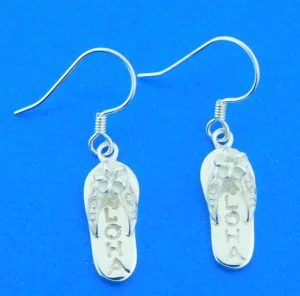 sterling silver flip flop dangle earrings