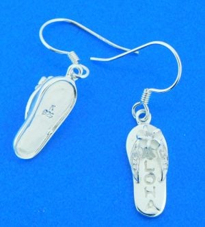 sterling silver flip flop dangle earrings