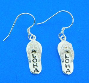 sterling silver flip flop dangle earrings