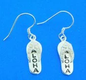 sterling silver flip flop dangle earrings