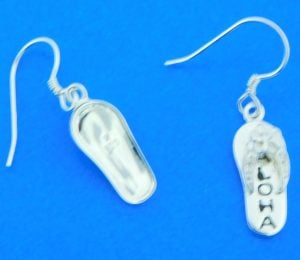 sterling silver flip flop dangle earrings