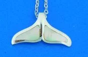 sterling silver whale tail pendant