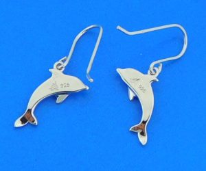 sterling silver larimar dolphin earrings