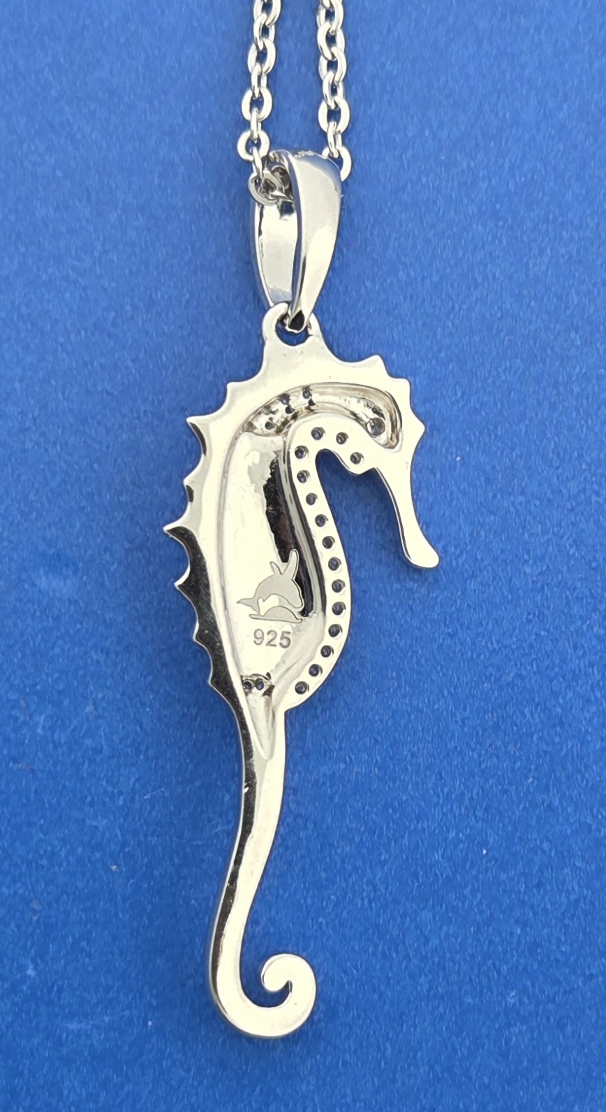 Alamea Seahorse Pendant, Sterling Silver & Larimar 3 Alamea Seahorse Pendant, Sterling Silver & Larimar - Image 3