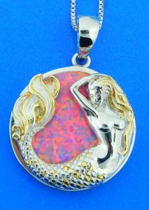 sterling silver kovel mermaid pendant