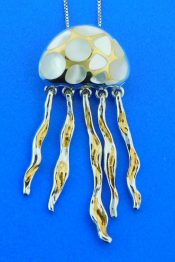 sterling silver jellyfish pendant