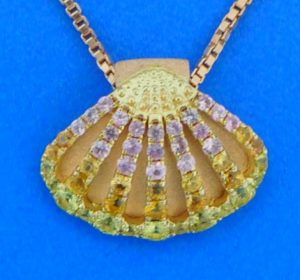 denny wong sunrise scallop shell pendant