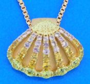 denny wong sunrise scallop shell pendant