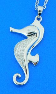 alamea sterling silver seahorse pendant