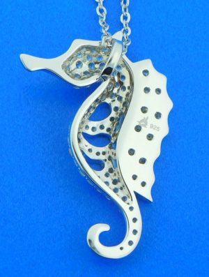 sterling sliver alamea seahorse pendant