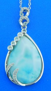 alamea sterling silver larimar pendant
