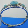 sterling silver sea turtle larimar bracelet