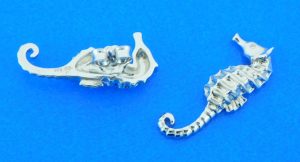 seahorse post earrings sterling silver