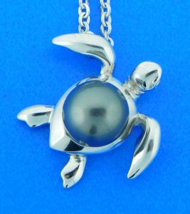 alamea honu pearl pendant sterling silver