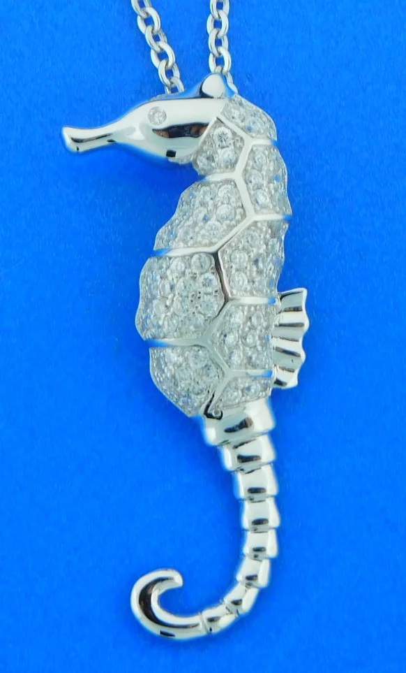 Alamea Seahorse Pendant, Sterling Silver 1 sterling silver seahorse pendant