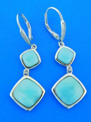 larimar dangle earrings sterling silver