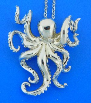 alamea sterling silver octopus pendant
