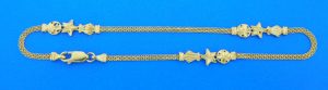 14k sealife ankle bracelet