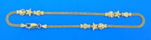 14k sealife ankle bracelet