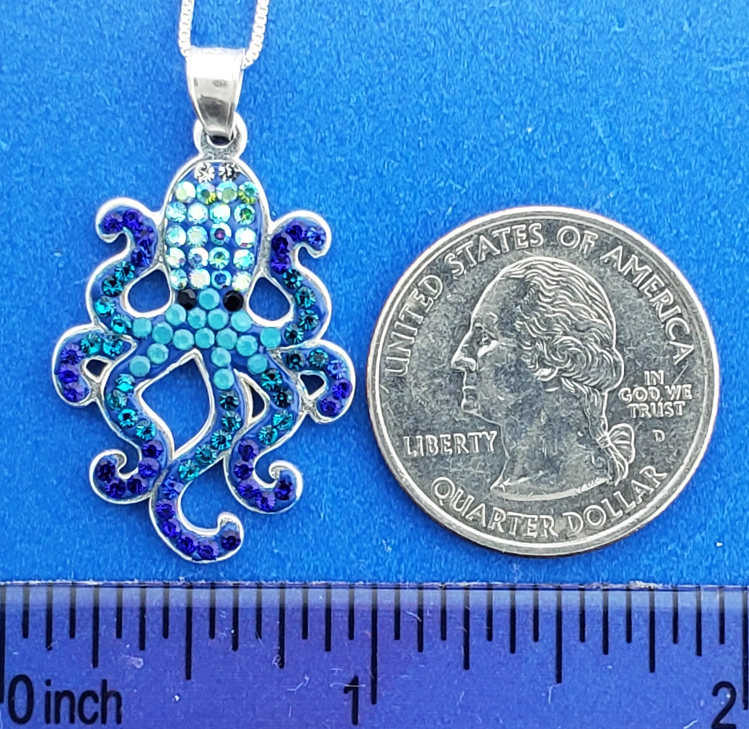 Mosaico Octopus Pendant, Sterling Silver 3 Mosaico Octopus Pendant, Sterling Silver - Image 3