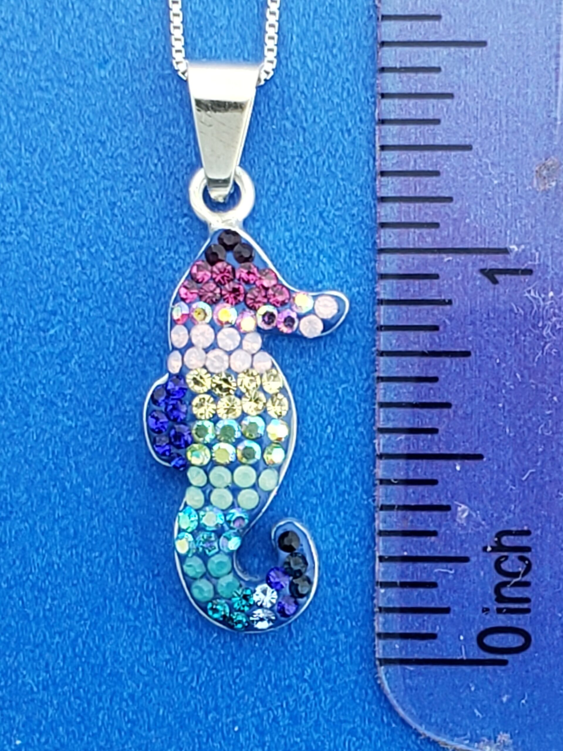 Mosaico Seahorse Pendant, Sterling Silver 4 Mosaico Seahorse Pendant, Sterling Silver - Image 4