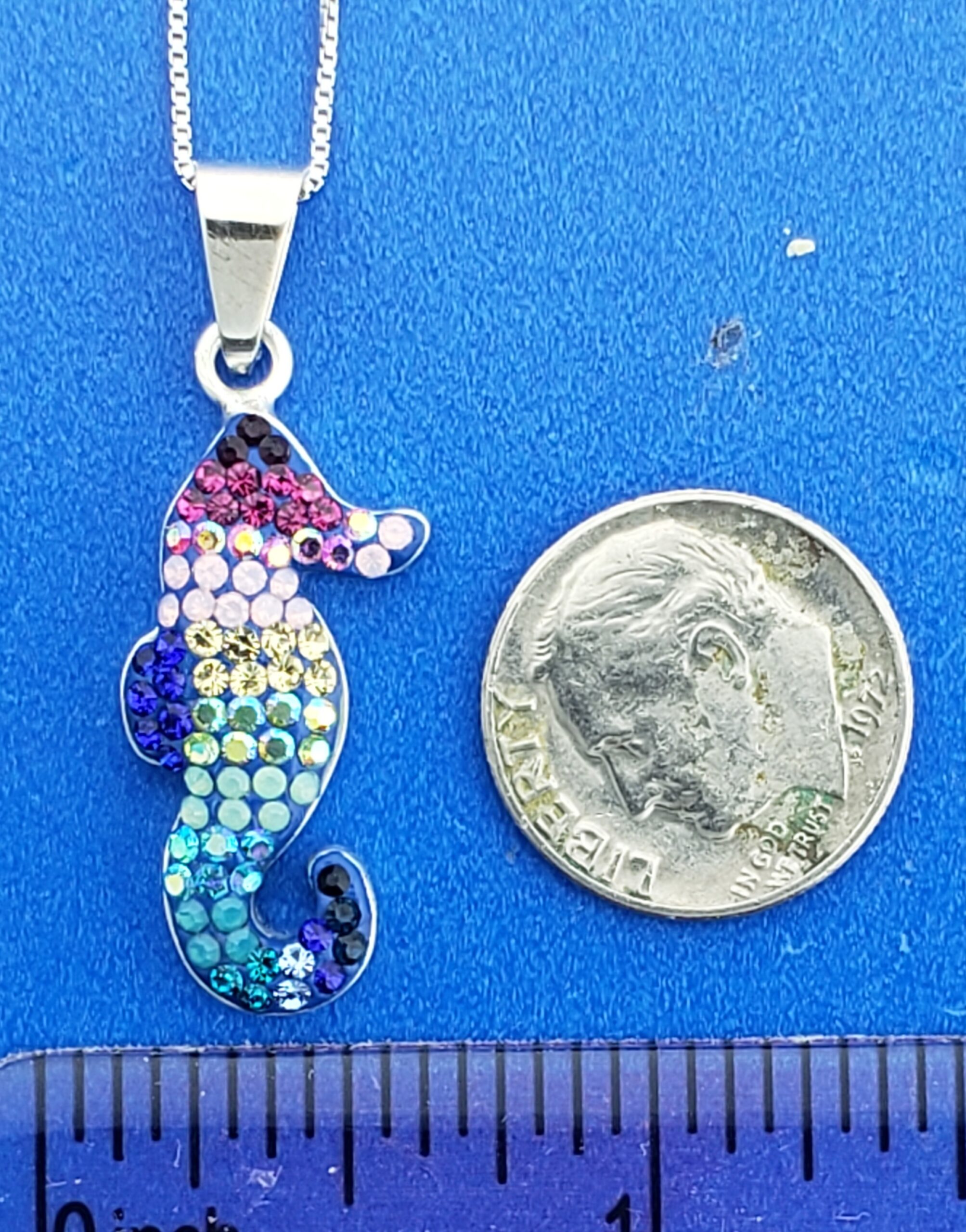 Mosaico Seahorse Pendant, Sterling Silver 3 Mosaico Seahorse Pendant, Sterling Silver - Image 3