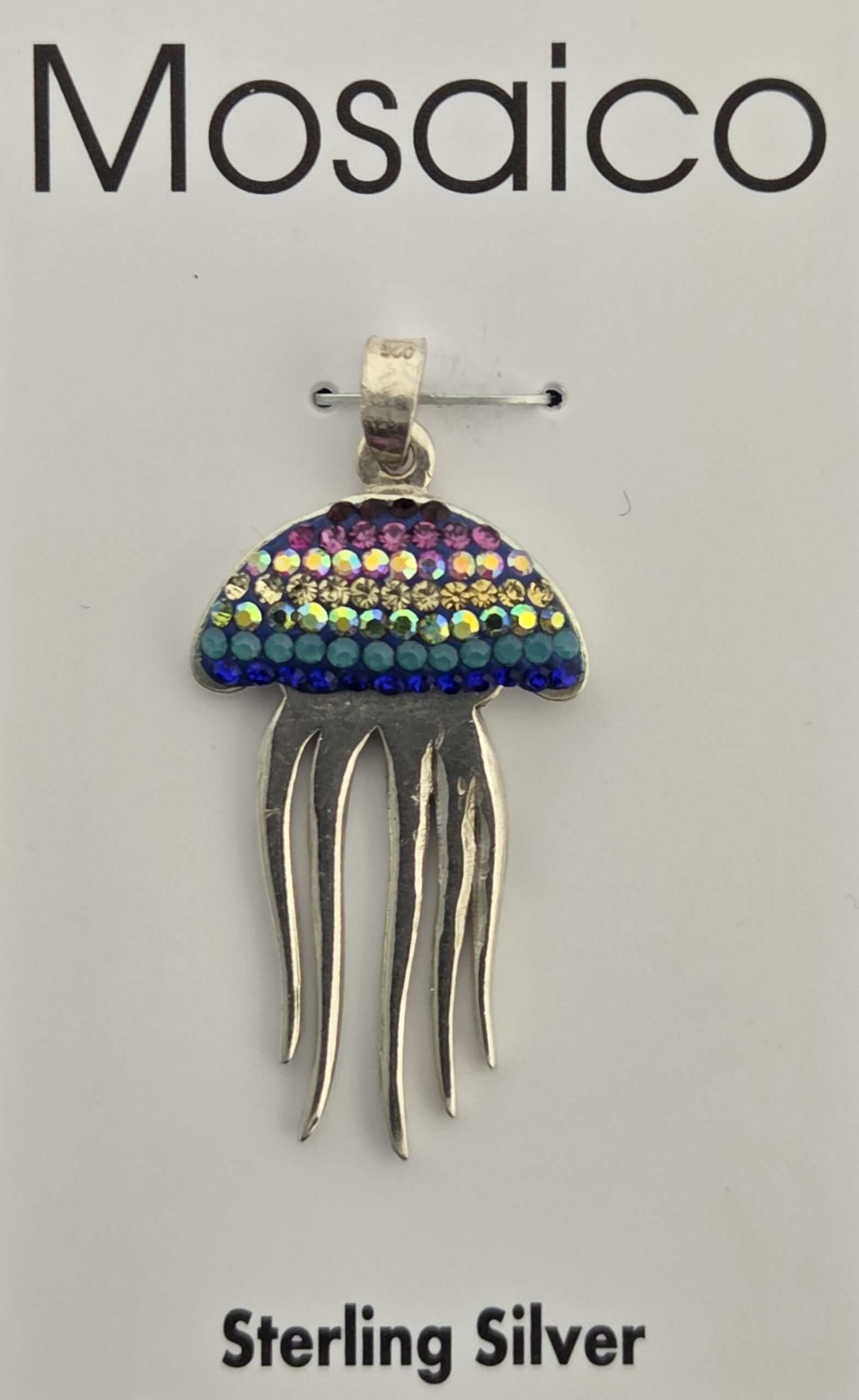 Mosaico Jellyfish Pendant, Sterling Silver 2 Mosaico Jellyfish Pendant, Sterling Silver - Image 2