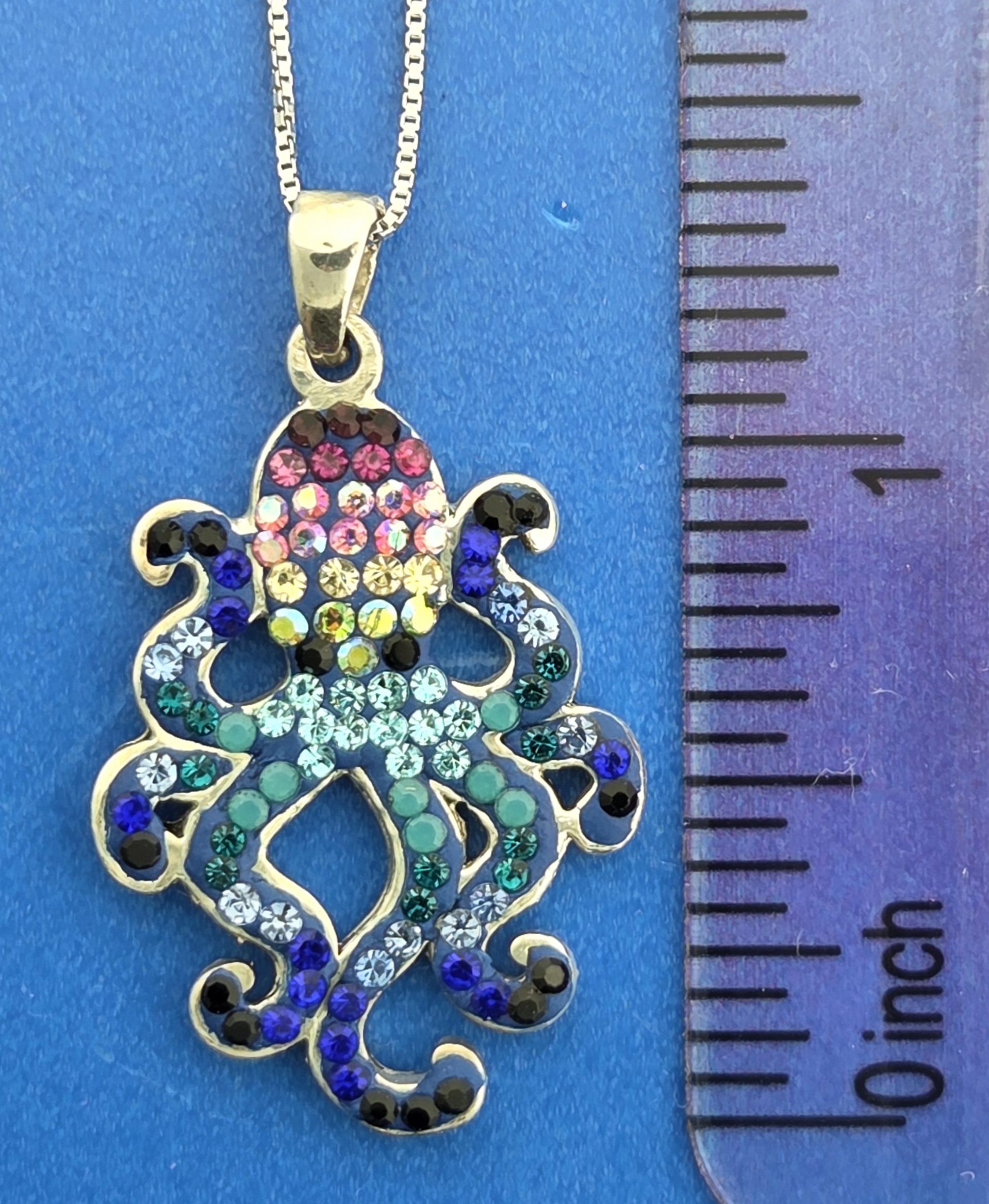 Mosaico Octopus Pendant, Sterling Silver 5 Mosaico Octopus Pendant, Sterling Silver - Image 5