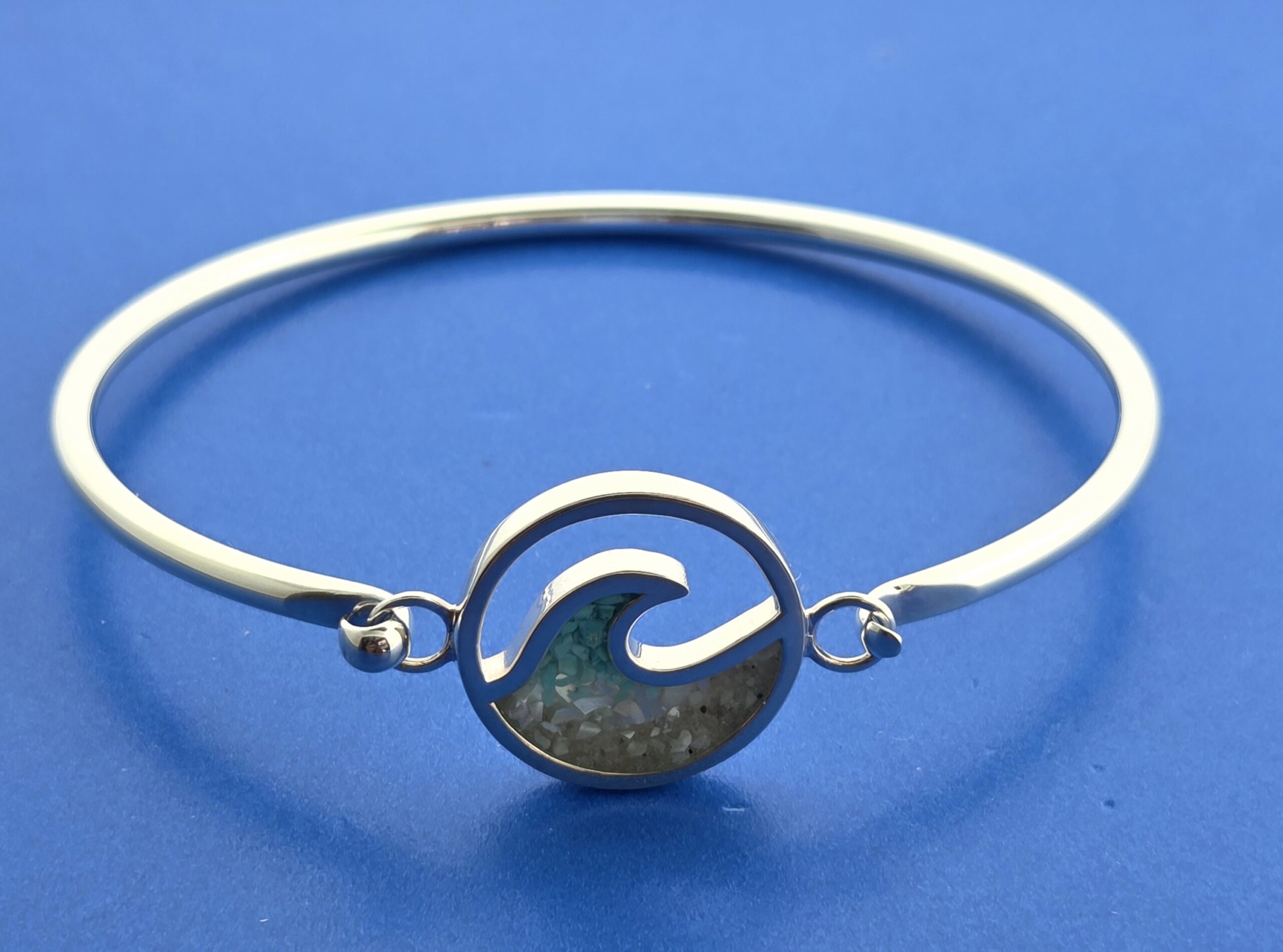 Dune Jewelry Wave Bracelet, Sterling Silver & Long Beach Island Sand 4 Dune Jewelry Wave Bracelet, Sterling Silver & Long Beach Island Sand - Image 4