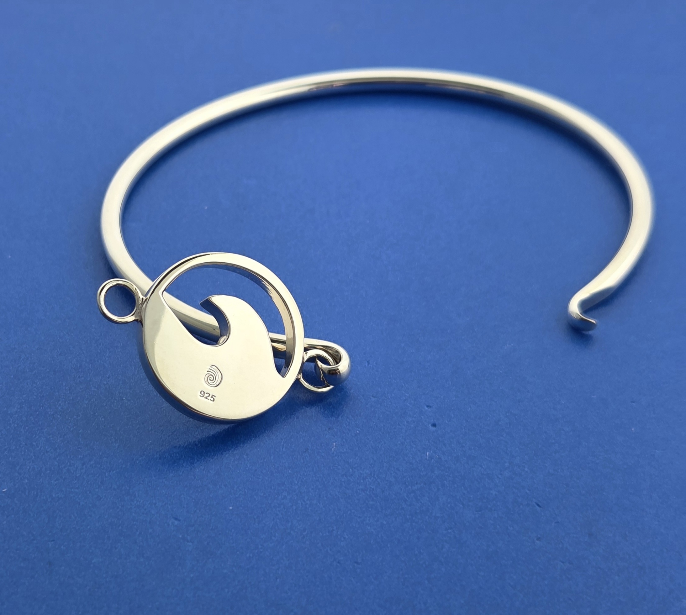 Dune Jewelry Wave Bracelet, Sterling Silver & Long Beach Island Sand 3 Dune Jewelry Wave Bracelet, Sterling Silver & Long Beach Island Sand - Image 3