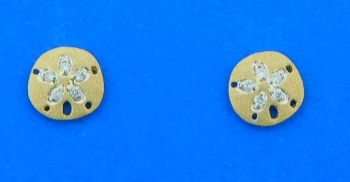 denny wong sand dollar diamond earrings