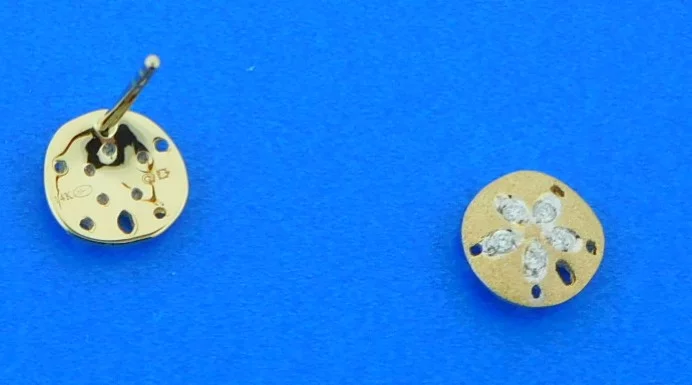 denny wong sand dollar diamond earrings