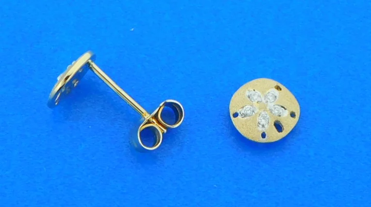 denny wong sand dollar diamond earrings