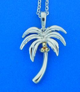 sterling silver alamea palm tree pendant