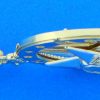 14k compass pendant 2-tone